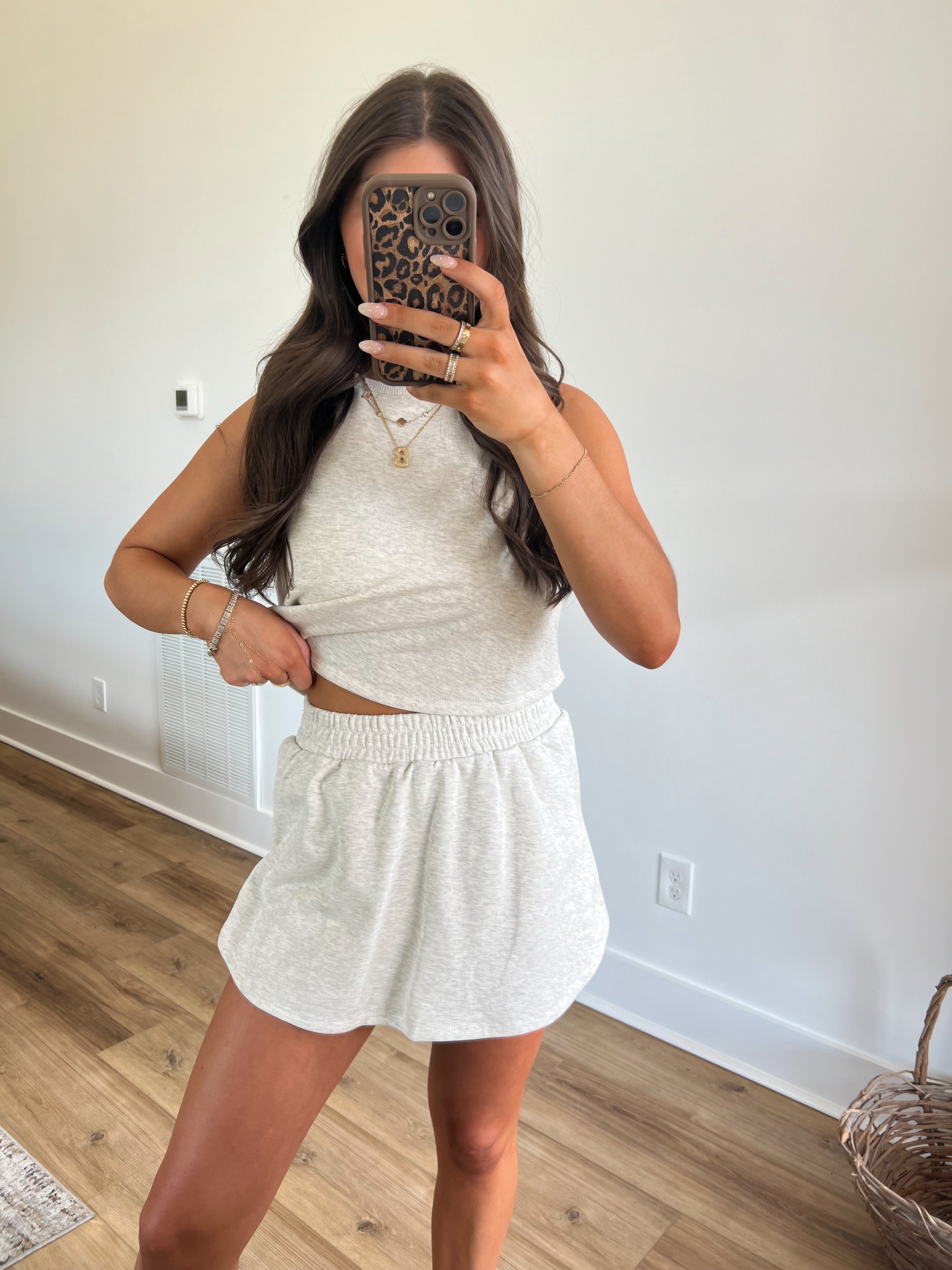 Heather Grey Mckenna Skort Set (Restock)