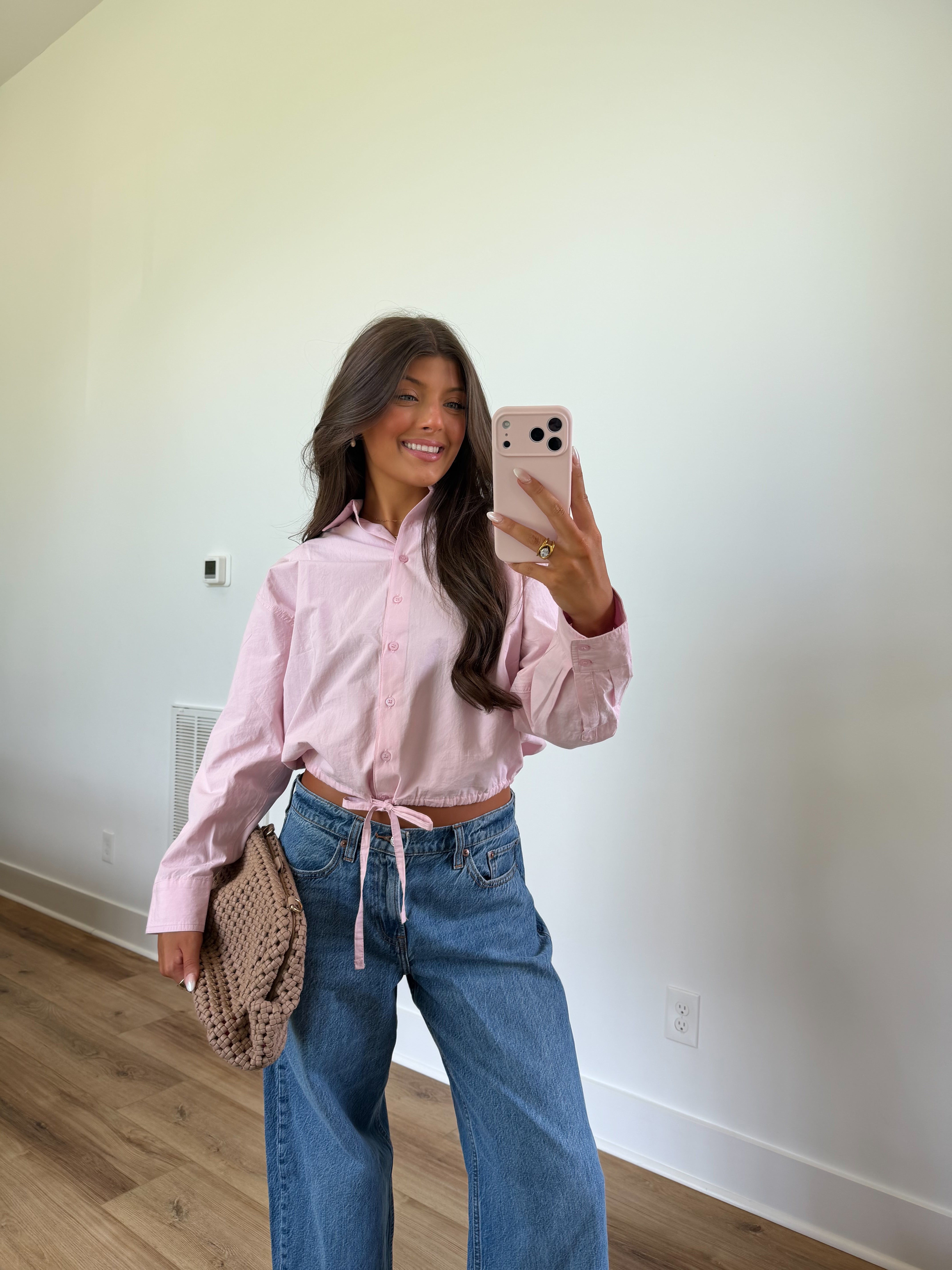 Ellis Tie Shirt (Blush)
