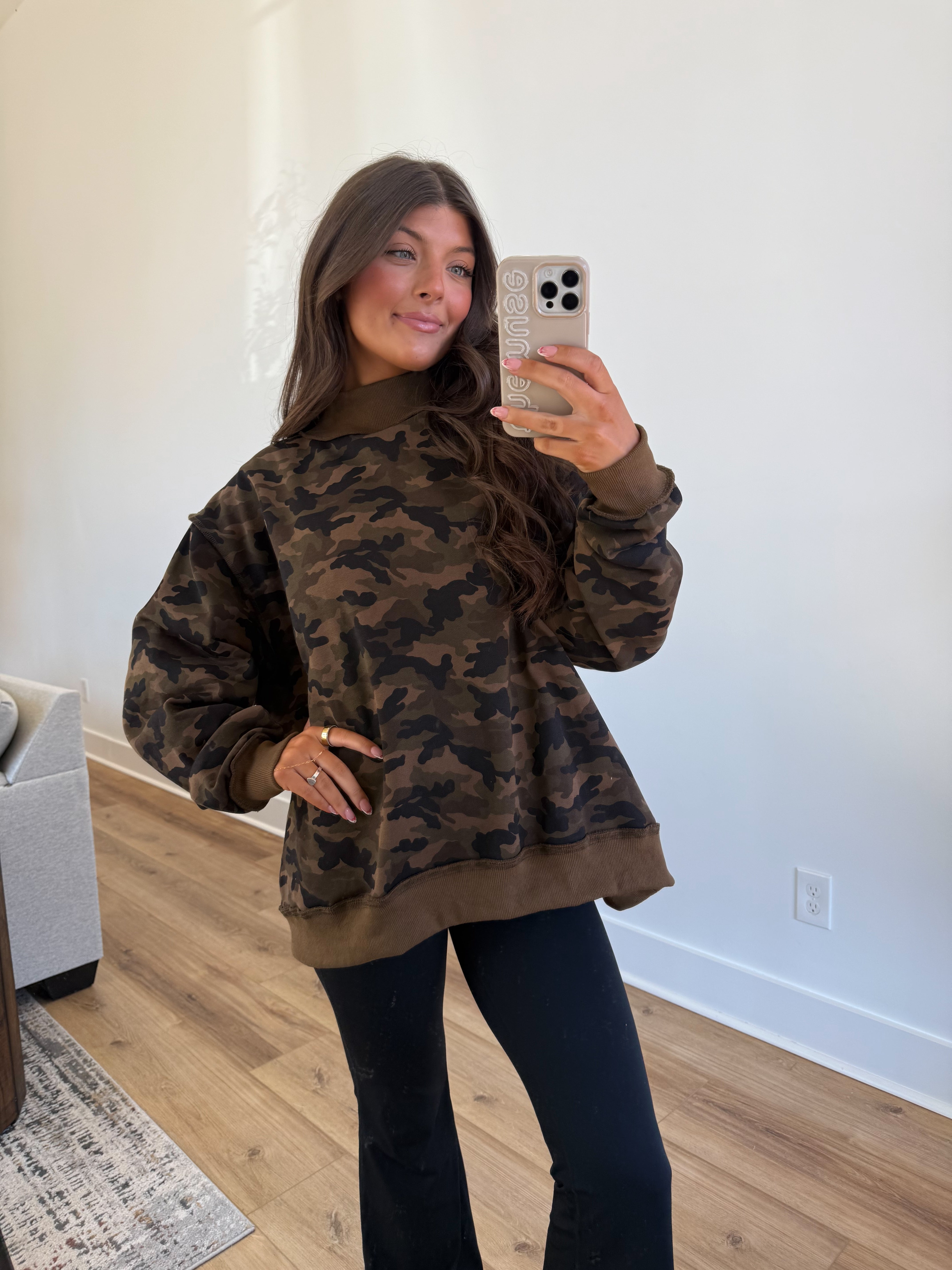 The Woodland Camo Mockneck