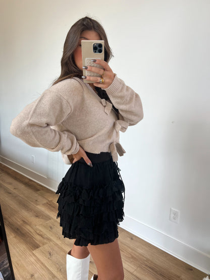 Brynn Bow Sweater (Blush)