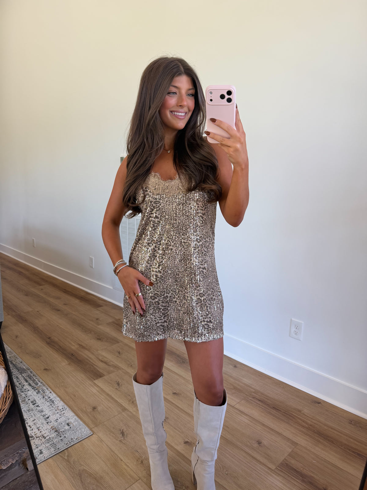 Leopard Luxe Mini Dress (PRE-ORDER (1-2 weeks)/ Restock)