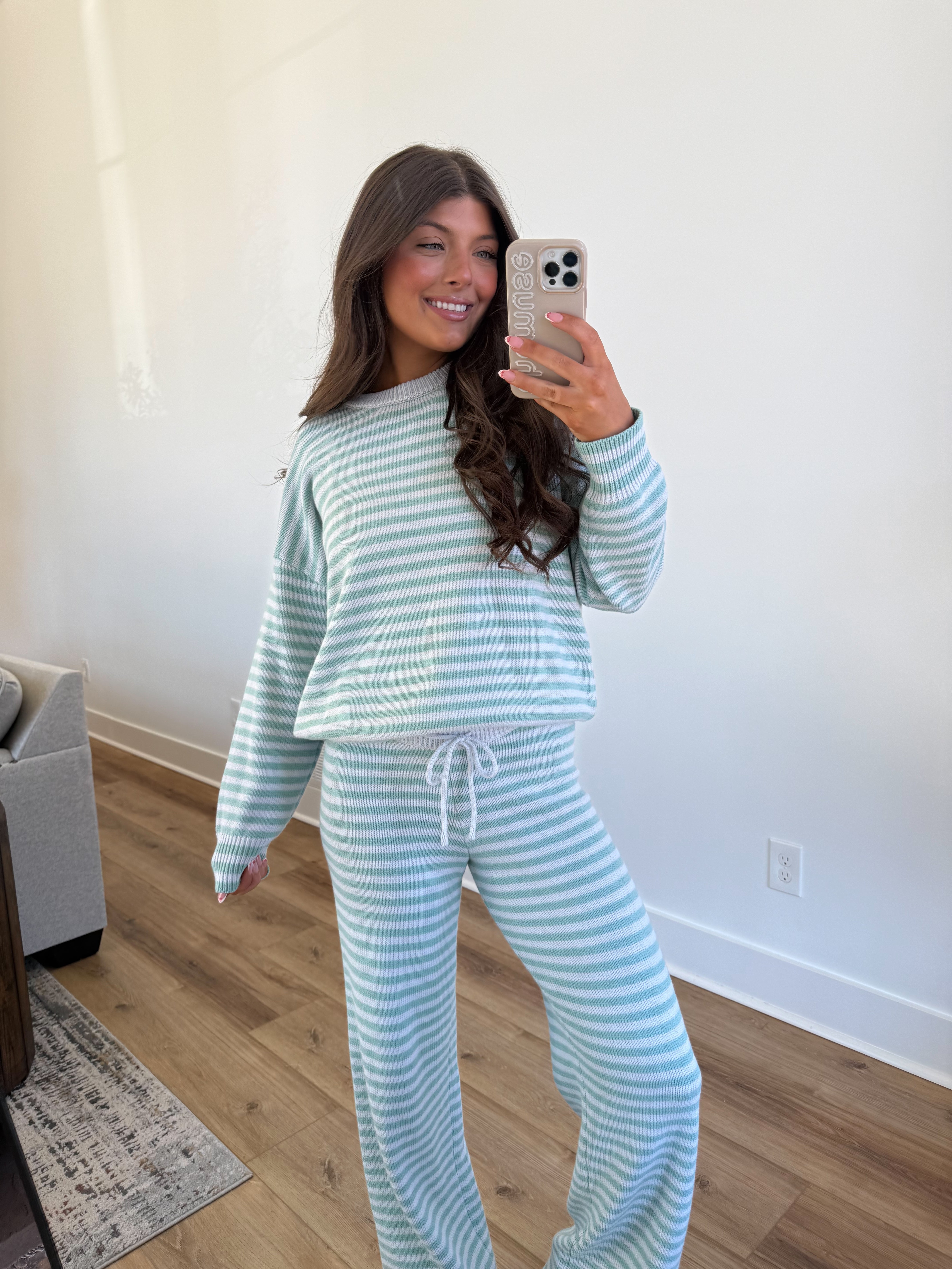 Winter Stripe Lounge Set (Blueberry)