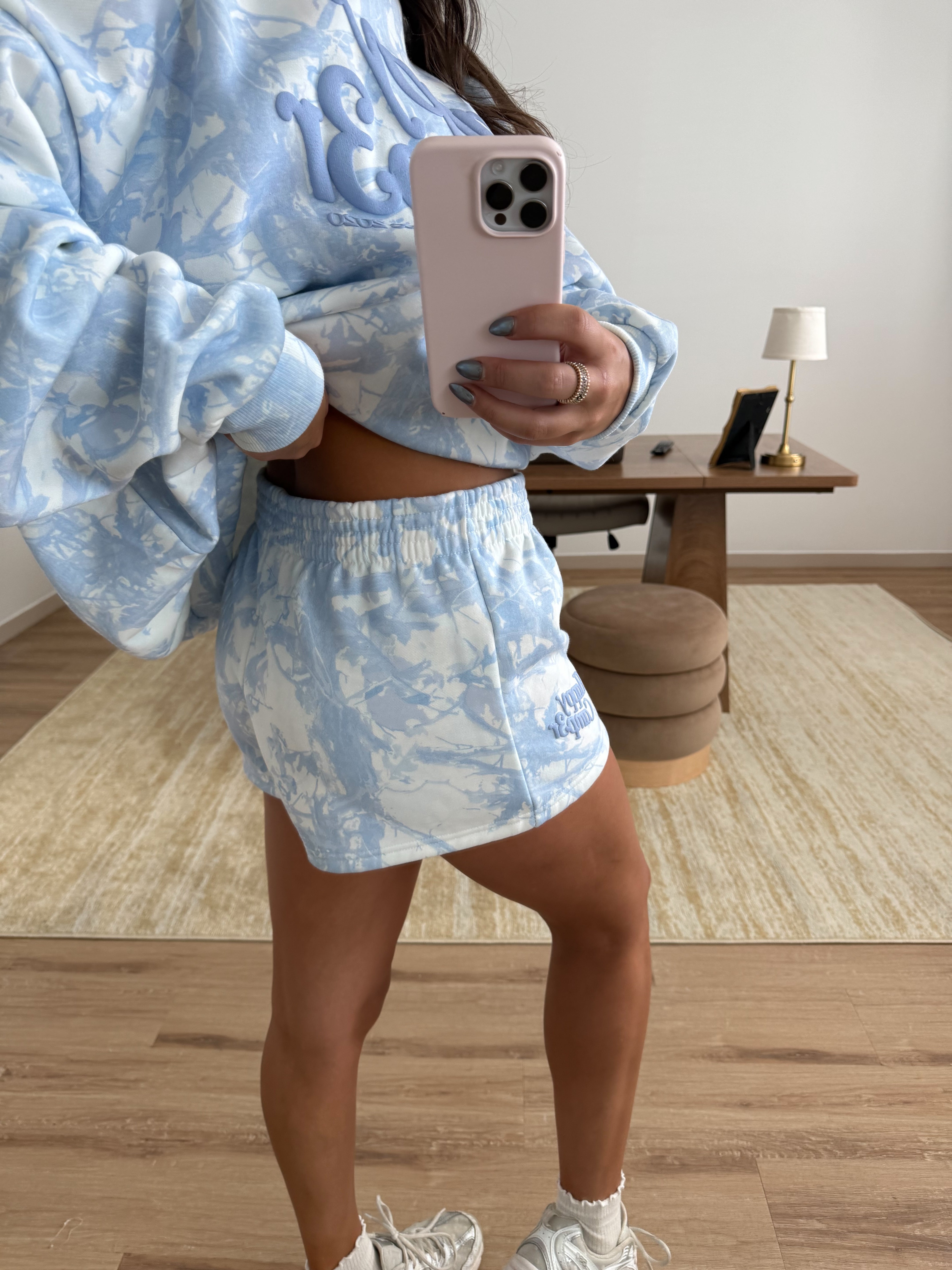 Blue Camo Sweatshorts
