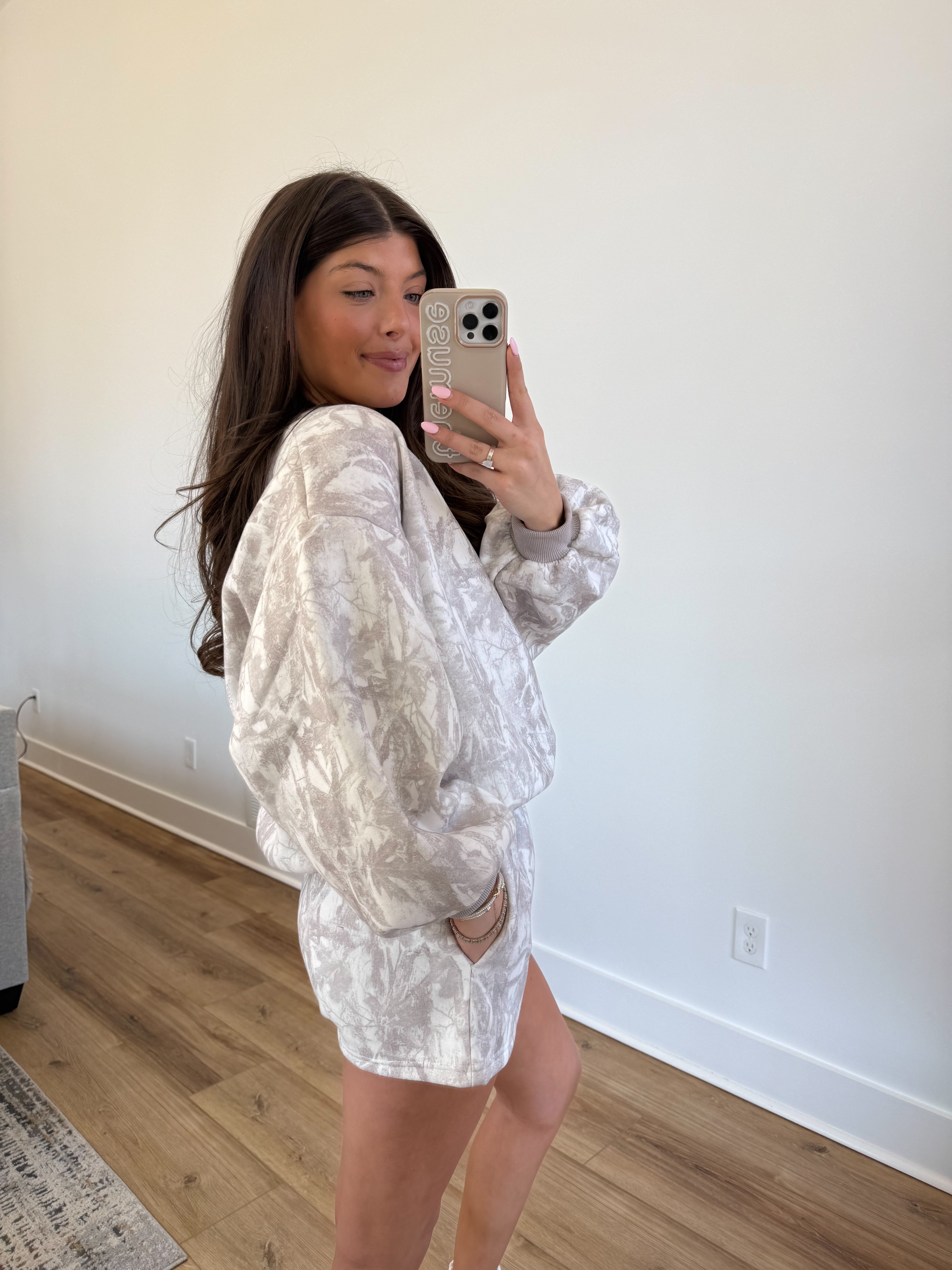 Mocha Camo Shorts Set