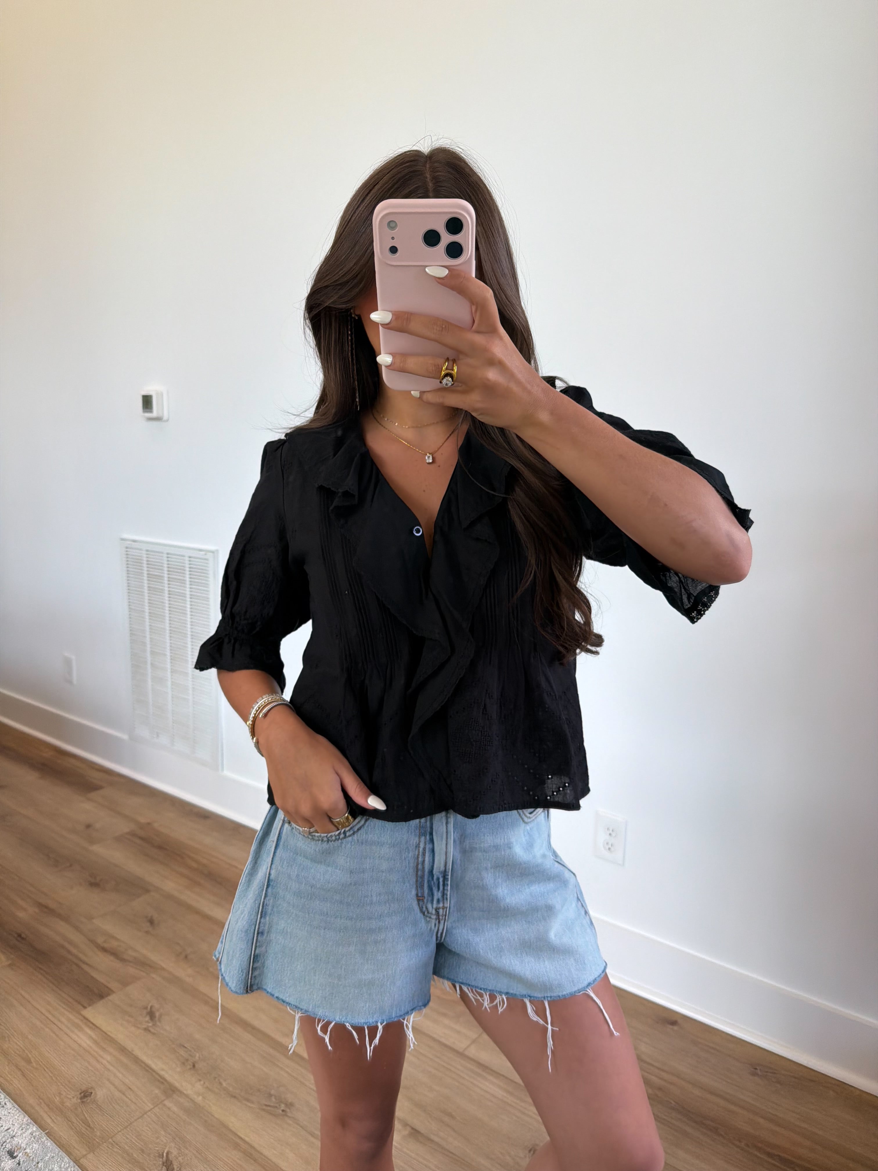 Eloise Eyelet Top (Black)