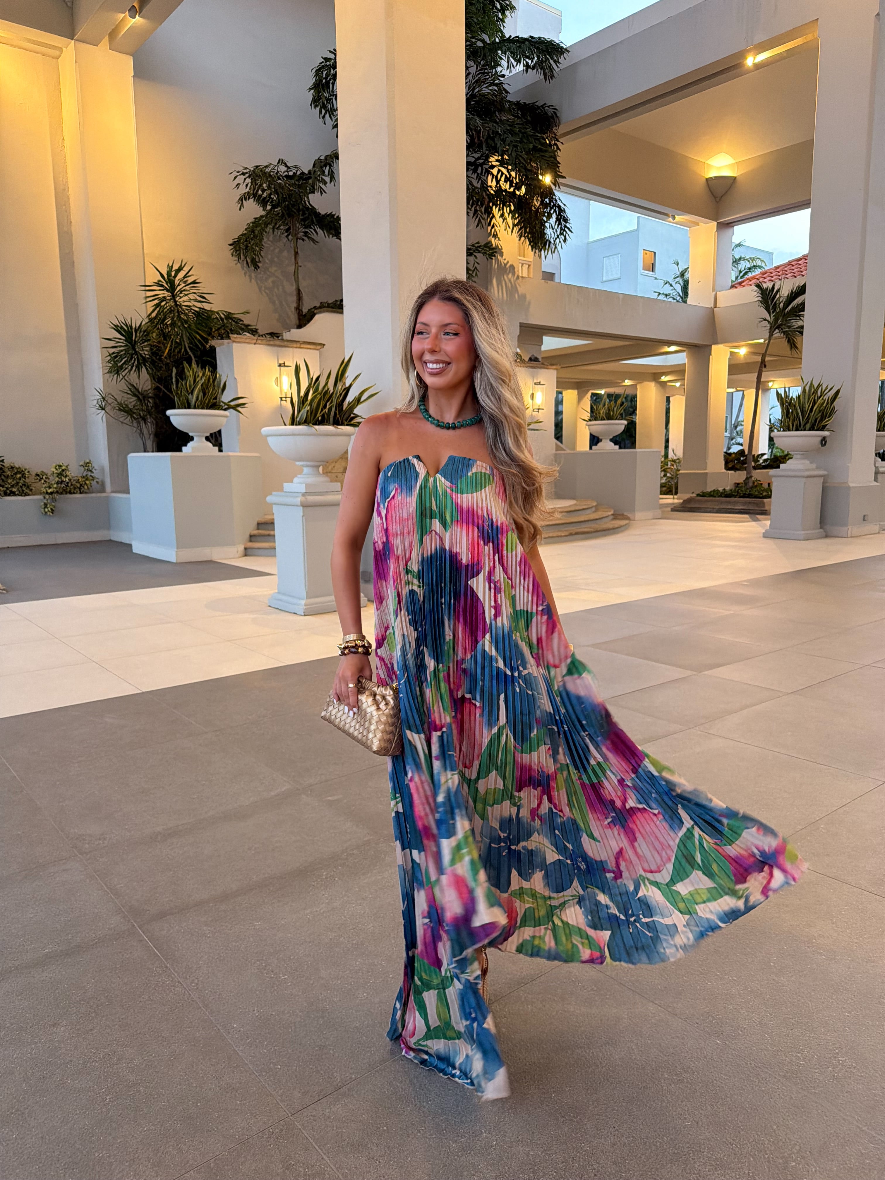 Resort Pleated Maxi