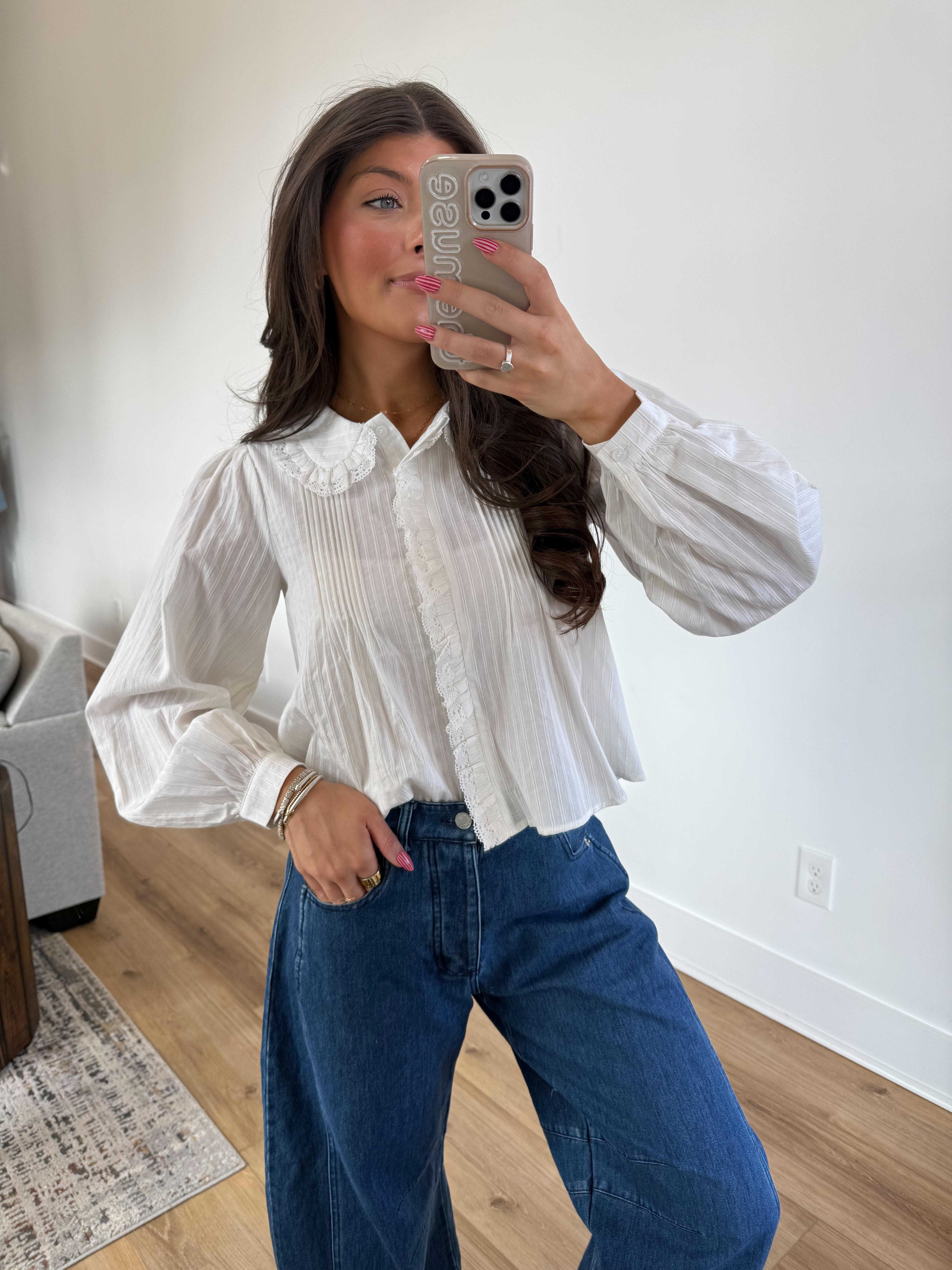 The Ivory Ruffle Blouse