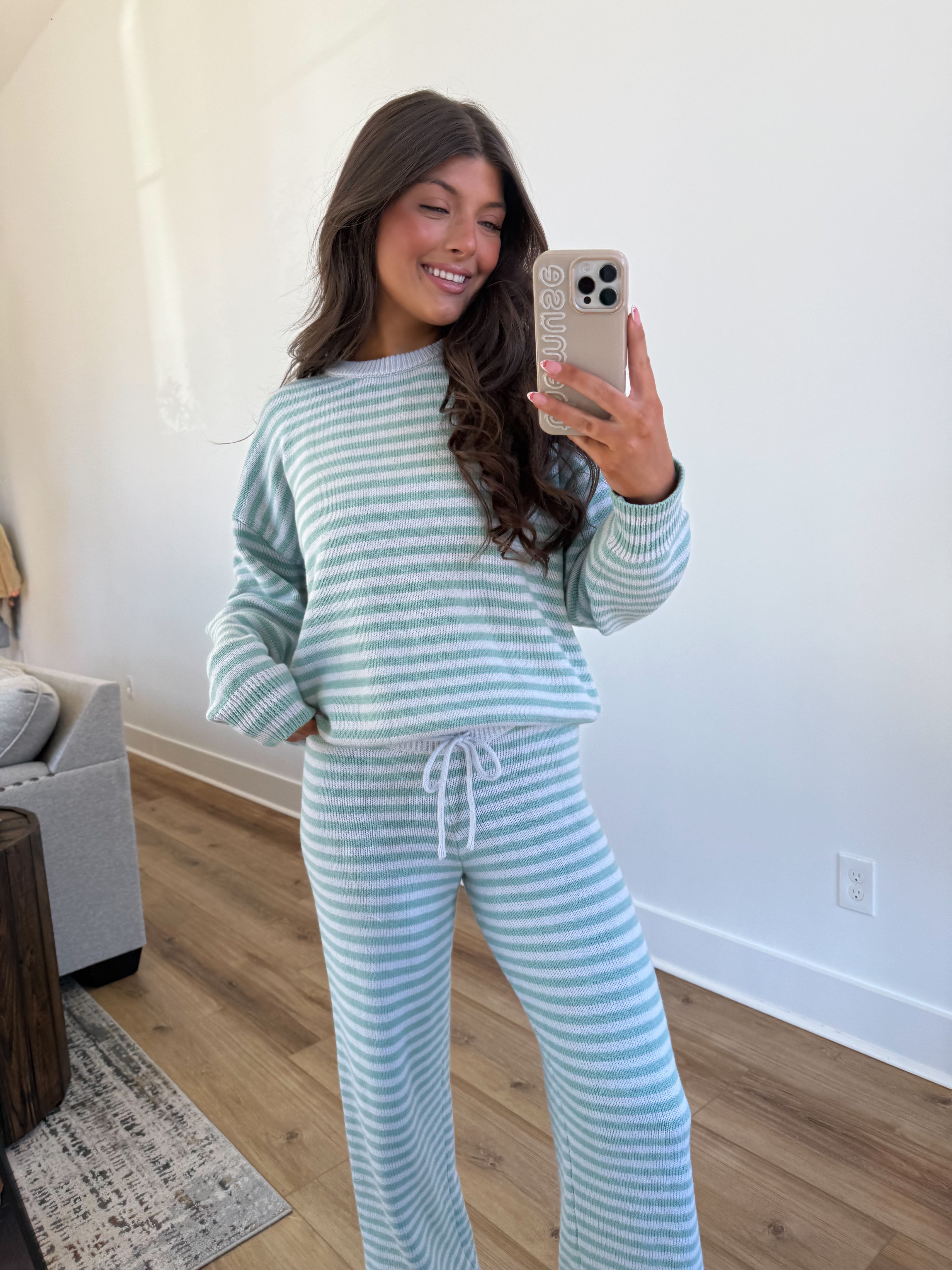 Winter Stripe Lounge Set (Blueberry)