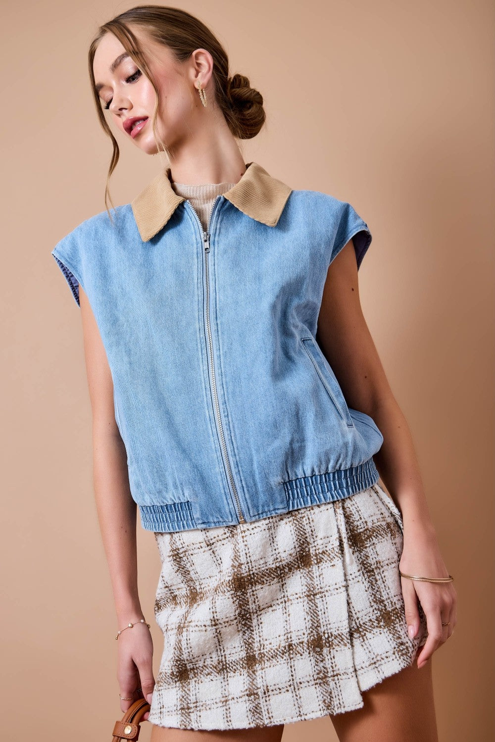 Parker Denim Zip Vest