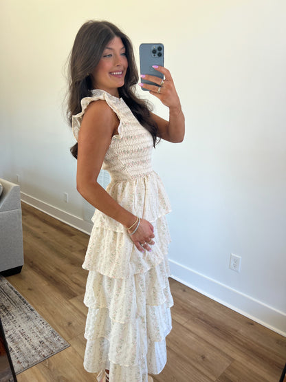 Flutter Frills Midi Dress