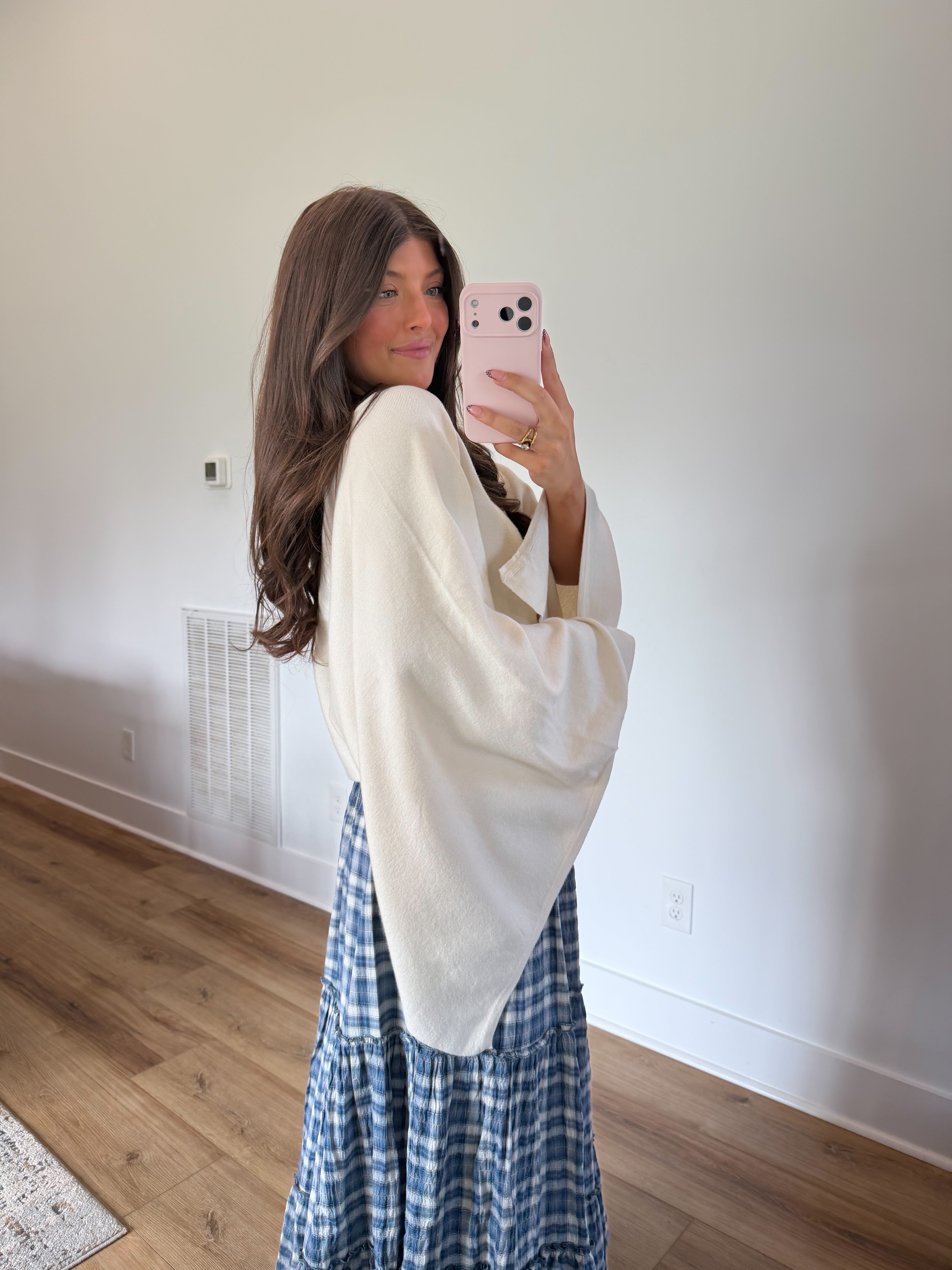 Cream Cape Top