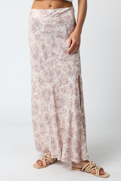 Mauve Fall Maxi Skirt