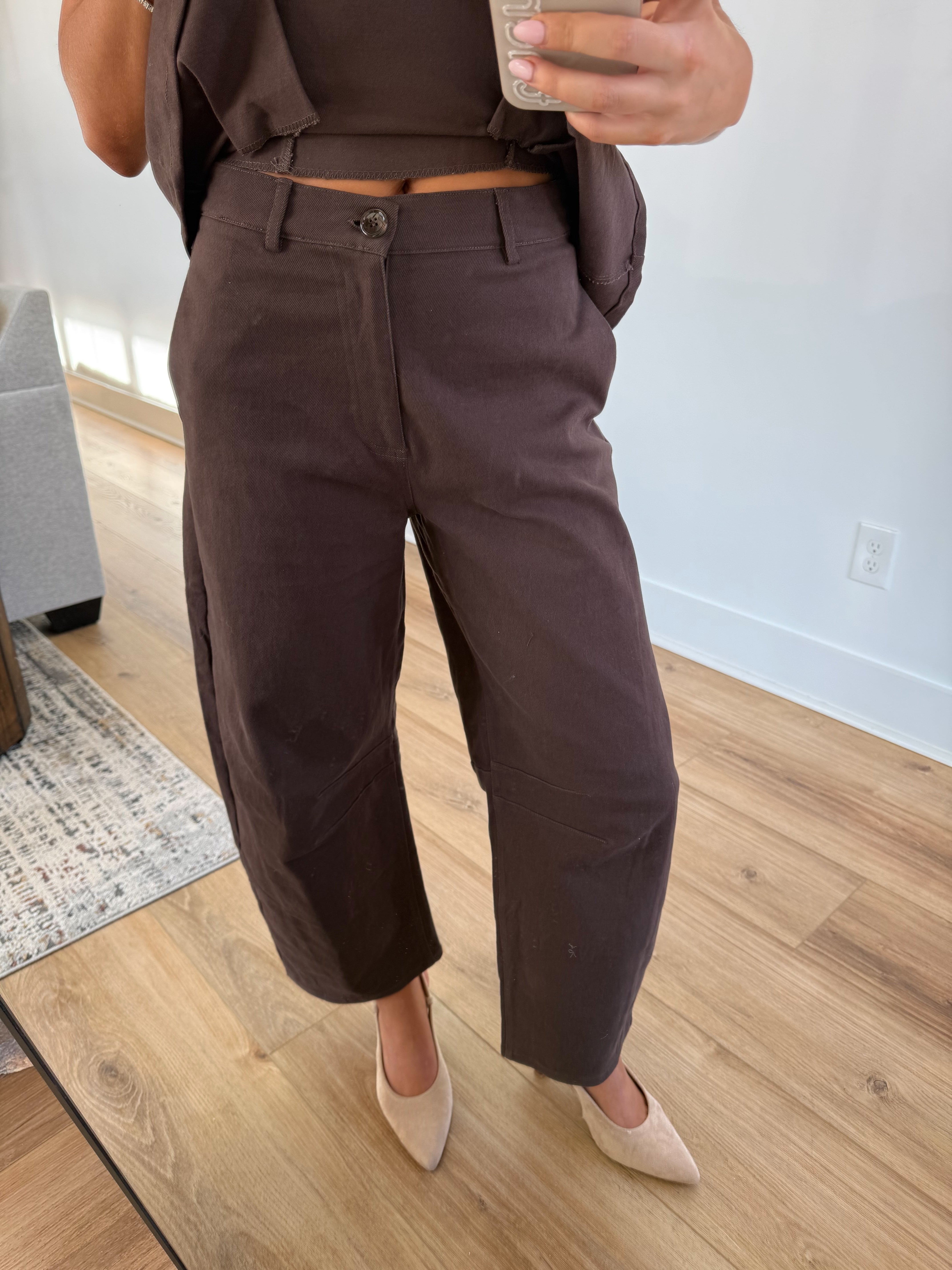 The Cocoa Peplum Set