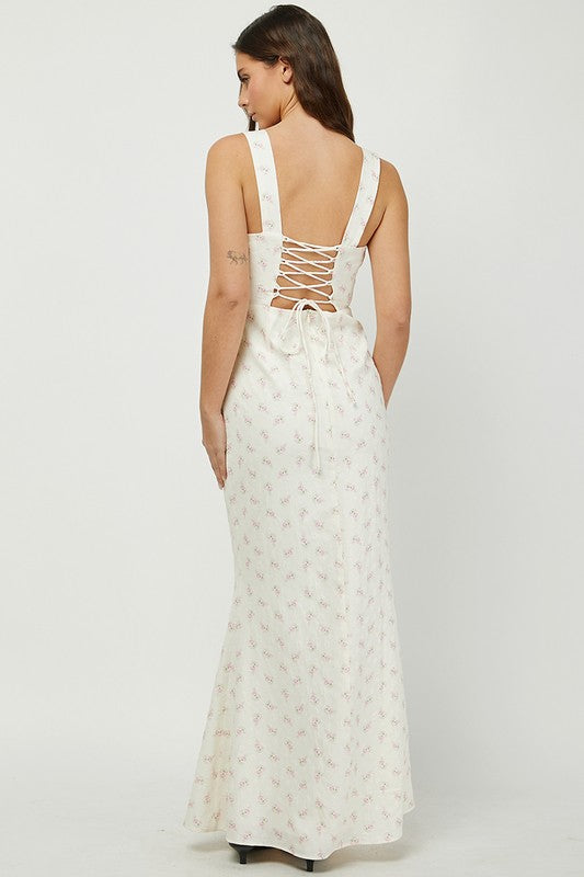 Clarice Pink Florals Maxi Dress