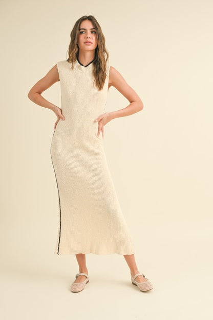 Ribbed Knit Maxi Dress