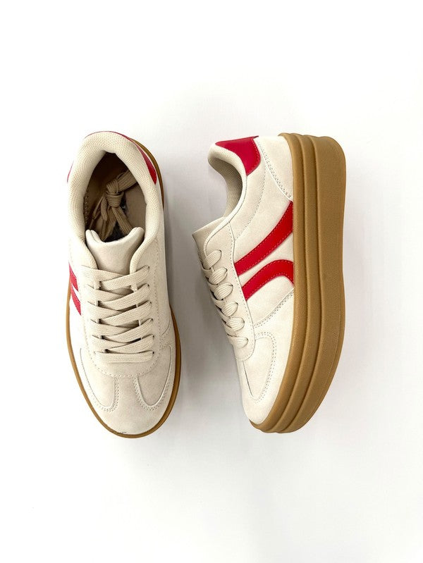 Everyday Red Platform Sneaker