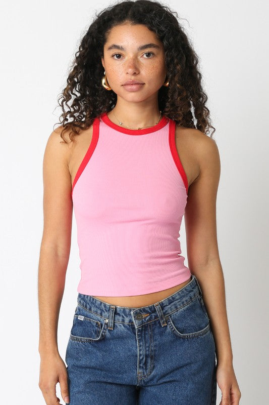 Spring Break Tank (Pink/Red) (PRE-ORDER (1 week)/ Restock)