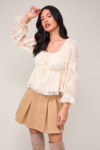 Fall Frill Lace Top