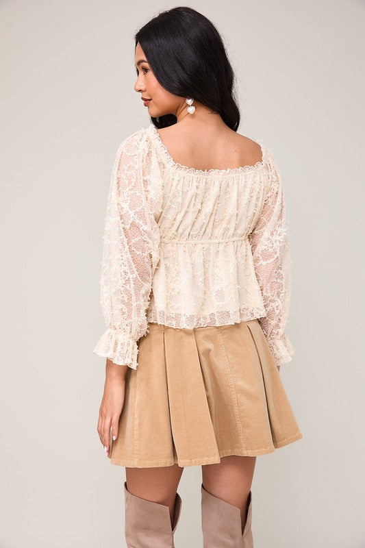 Fall Frill Lace Top