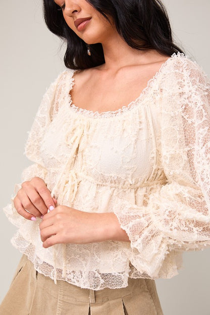 Fall Frill Lace Top