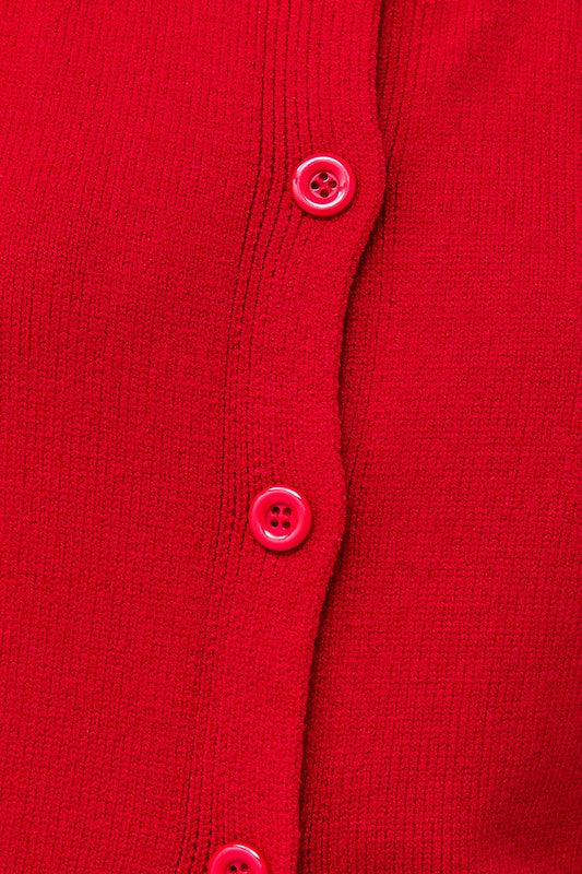 Mrs. Claus Button Top