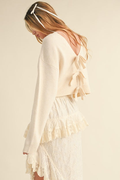 Brynn Bow Sweater (Cream)