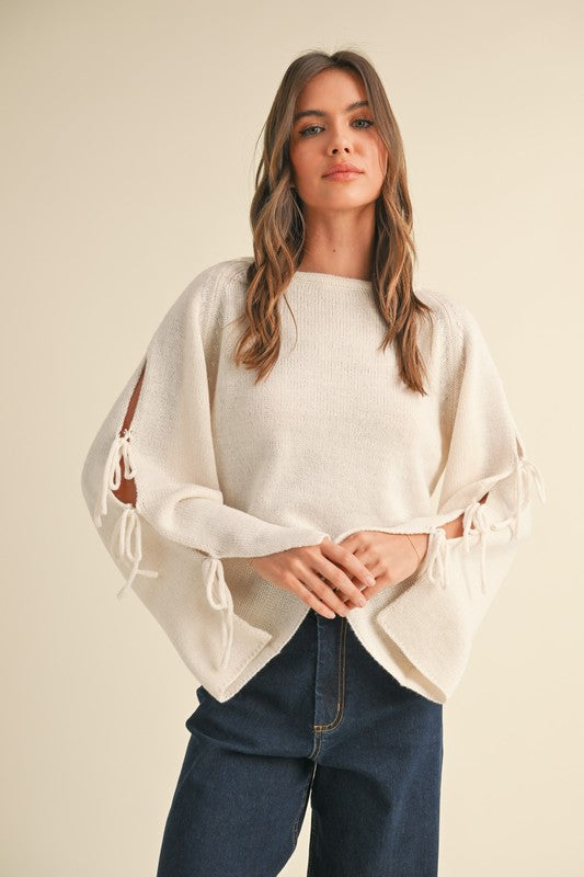 Ivory Madelyn Bow Sweater (PRE-ORDER/Restock)