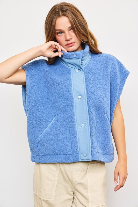 Cozy Soft Sweater Vest (Blue) (Restock)