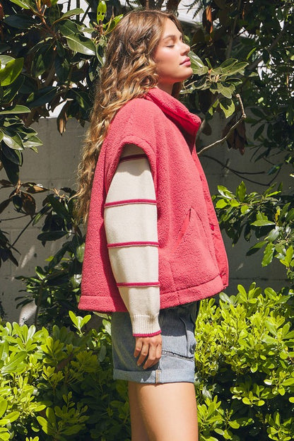 Red Cozy Soft Sweater Vest (PRE-ORDER/Restock)