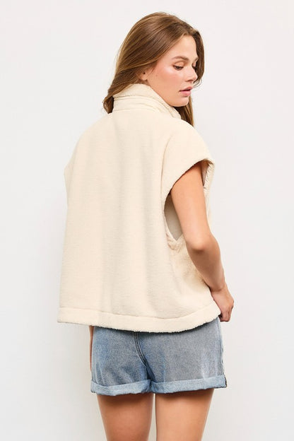 Cozy Soft Sweater Vest (Cream)