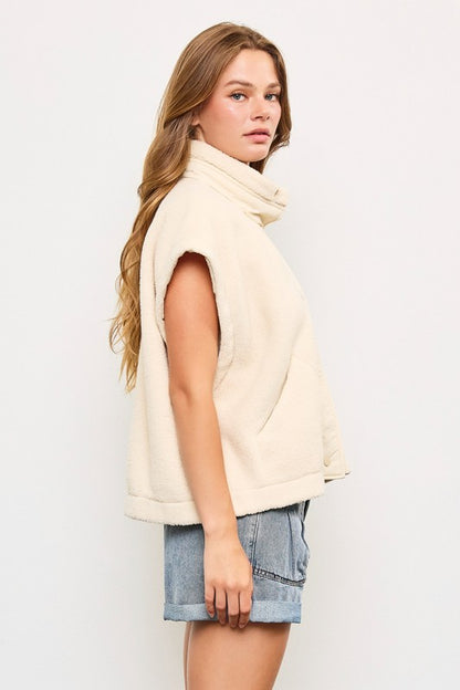 Cozy Soft Sweater Vest (Cream)