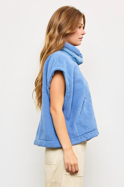 Cozy Soft Sweater Vest (Blue) (Restock)
