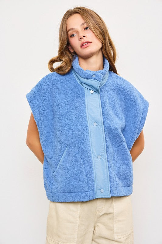 Cozy Soft Sweater Vest (Blue) (Restock)