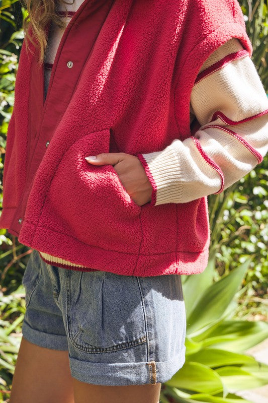 Red Cozy Soft Sweater Vest (PRE-ORDER/Restock)