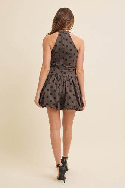 Ivy Polka Dot Halter Dress