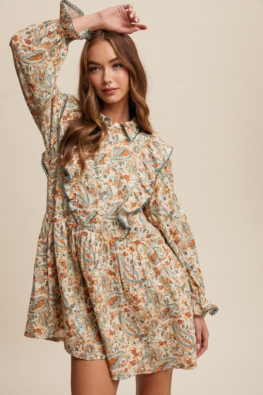 Paisley Babydoll Dress (Restock)