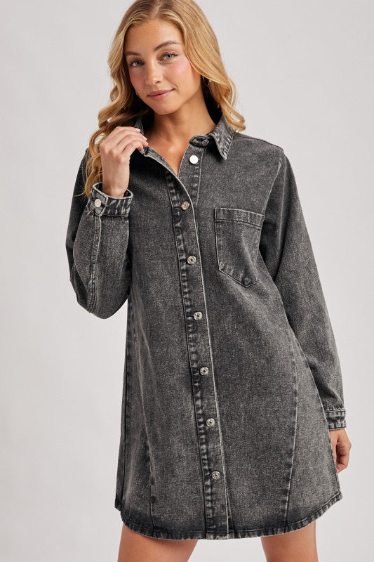 The Blake Denim Shirt Dress
