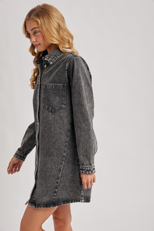 The Blake Denim Shirt Dress
