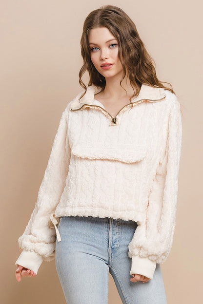 Cream Teddy Pullover