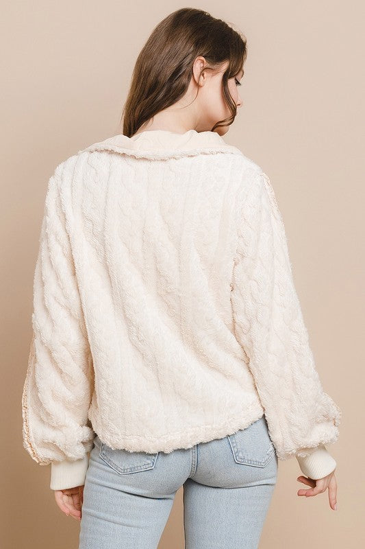 Cream Teddy Pullover