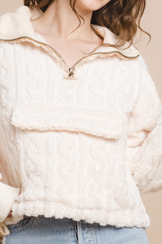 Cream Teddy Pullover