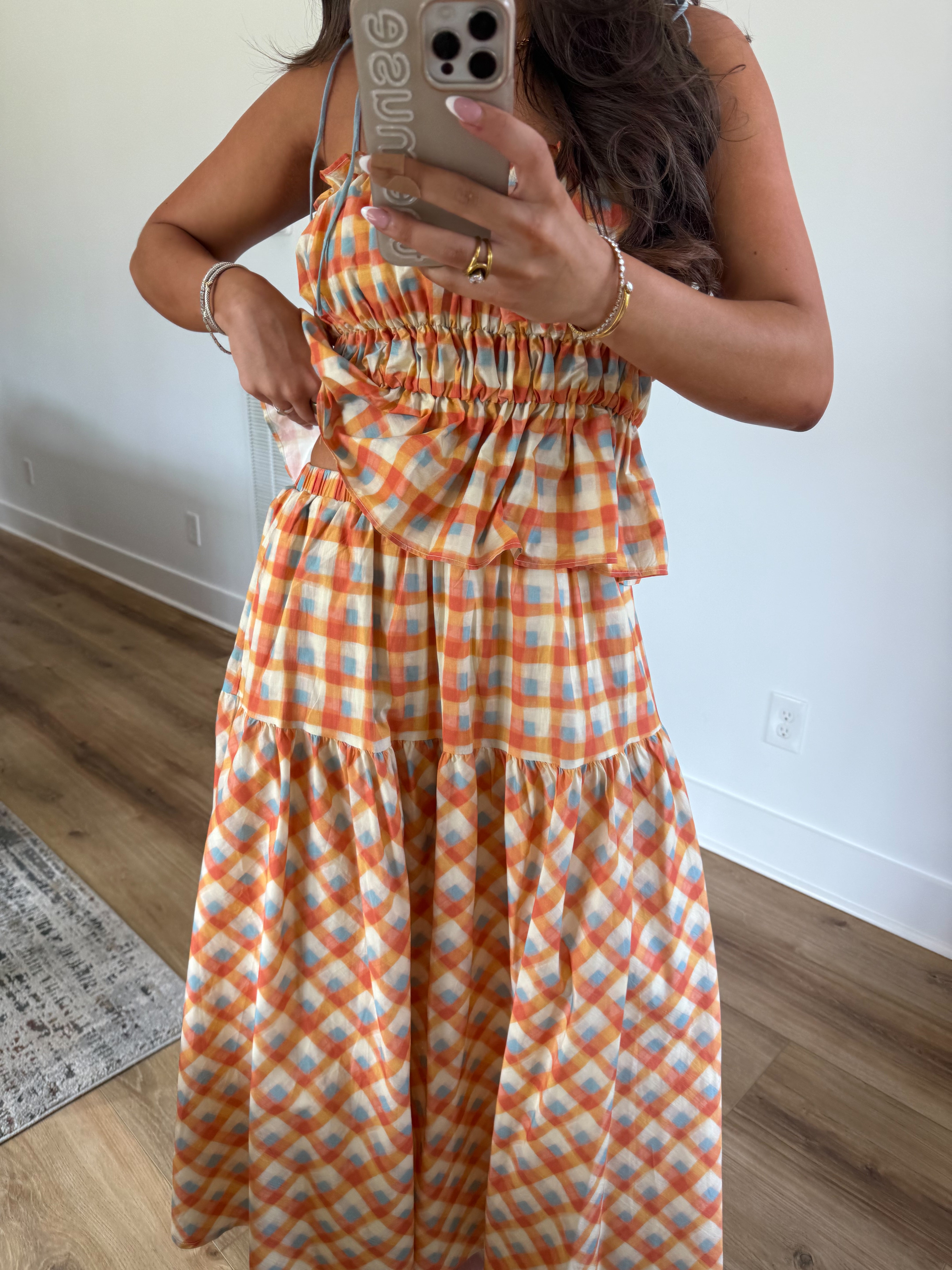 Apricot Picnic Maxi Set