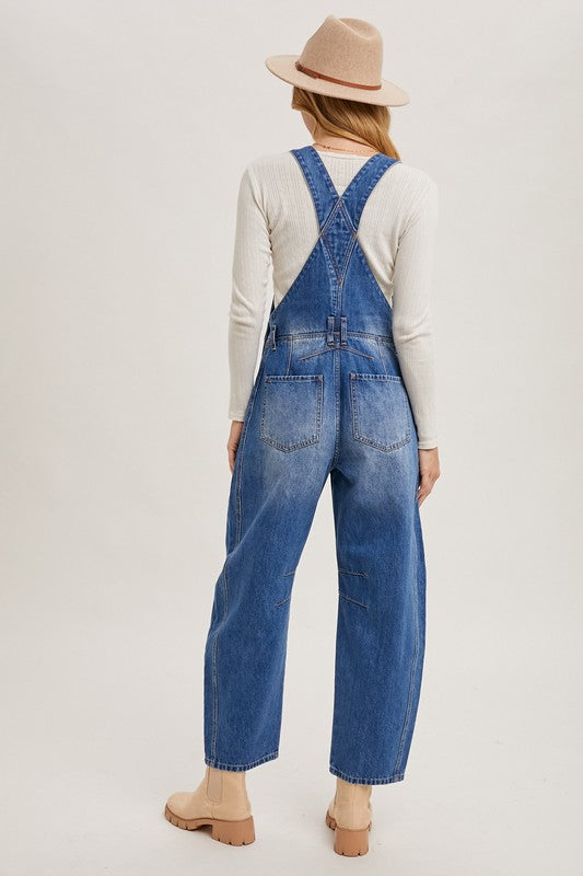 Barrel Denim Overalls