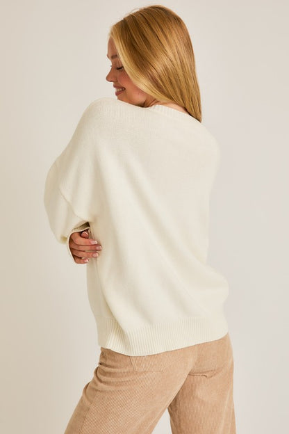 Tate Teddy Sweater (Ivory)