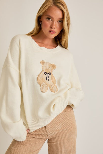 Tate Teddy Sweater (Ivory)