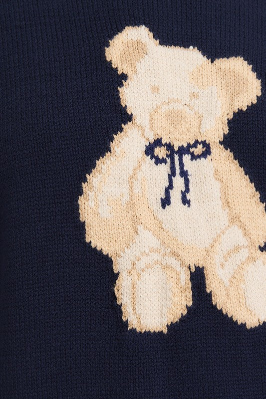 Tate Teddy Sweater (Navy)