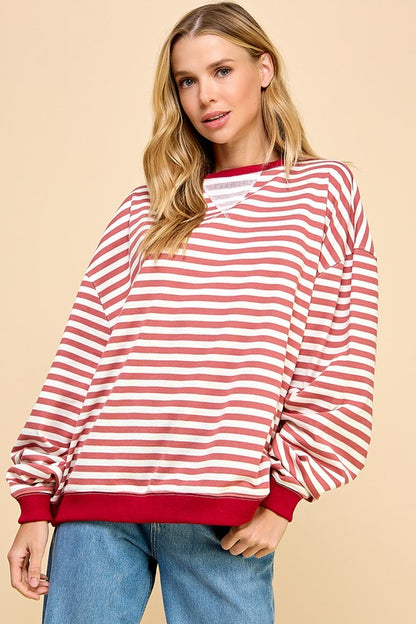 Khloe Cinnamon Stripe Top