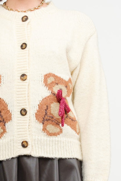 Cream Teddy Cardigan