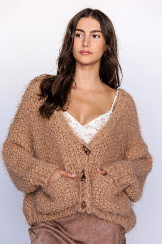 Teddy Toasty Cardigan (Tan)