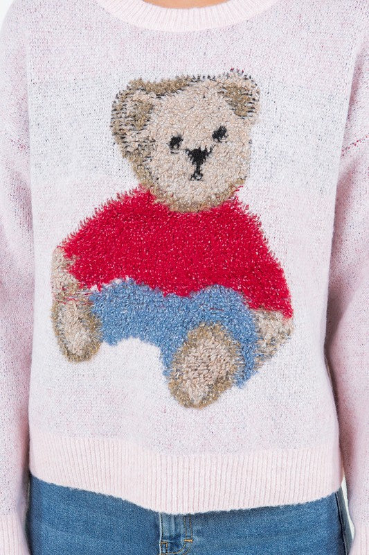 Pink Bear Obsessed Sweater